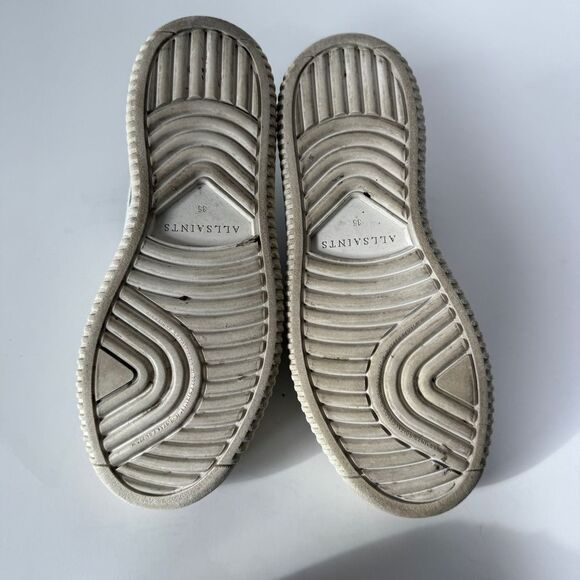 AllSaints Womens Vix White Leather Lace Up WF706Y Sneaker Size 5 - Picture 7 of 9